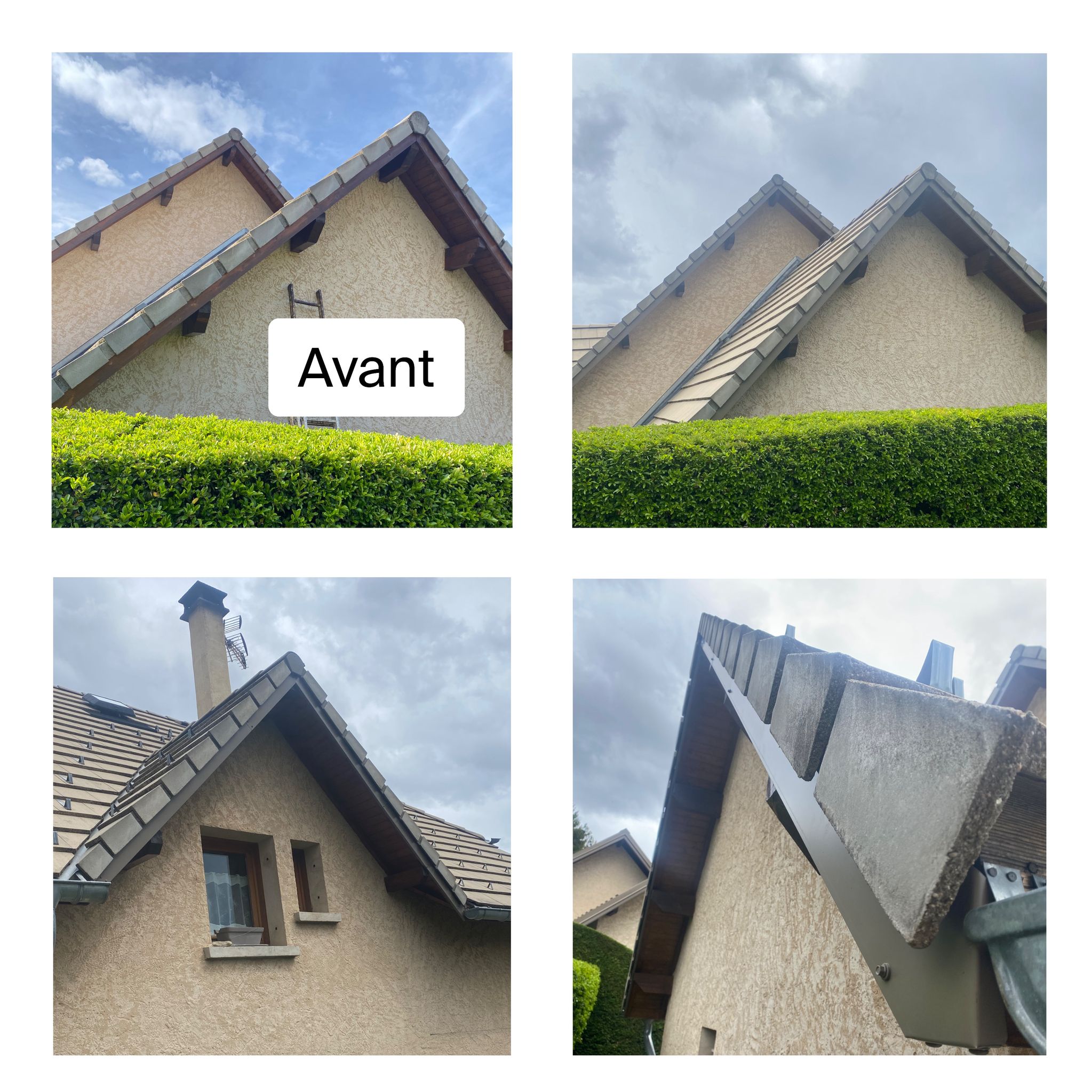 Recouvrement des planches de rives en tôle acier laqué d'une villa sur les vignes